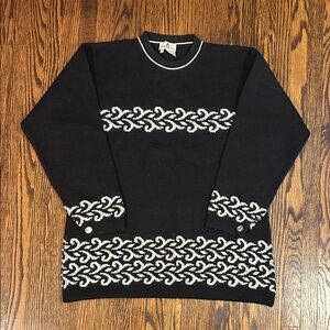 Vintage 80s Wool Blend Knit Sweater